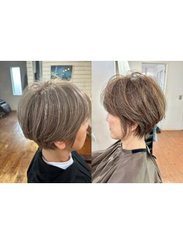 脱白髪染めハイライト認定サロン☆あなたの髪質を最大限に生かした、透明感のあるカラーで若々しい印象に♪