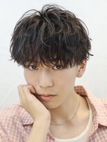 オーシャントーキョー 仙台(OCEAN TOKYO)&nbsp;刈り上げマッシュシャドウパーマ黒髪ショートツーブロック眉毛