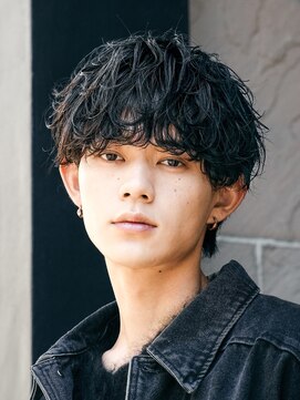 フィフスパーク(fifth PARK) 渋谷緩めシャドウパーマシースルー2wayラウンドマッシュテテ風