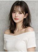 20代/モテ髪/小顔カット/薄めバング/イメチェン/大人可愛い/上田