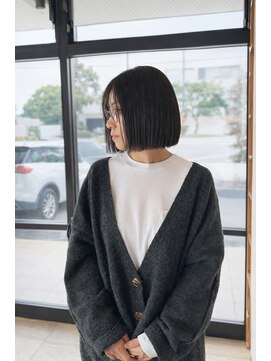 ナイアバイアヌエヌエ(naia by anuenue) 多毛/切りっぱなしボブ×髪質改善カラー