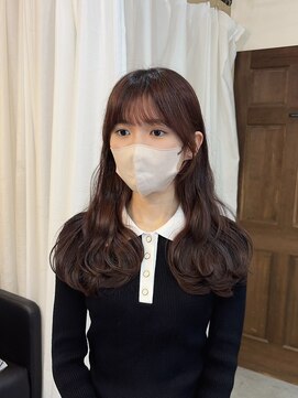 スイート ヘアデザイン(Suite HAIR DESIGN) 【顔周りカットSayaka】春の暖色ブラウン×ツヤ感ロングレイヤー