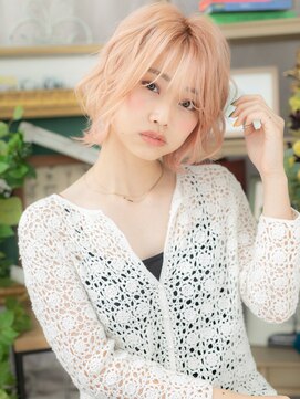 カバーヘア ブリス 川口(COVER HAIR bliss) 外国人風小顔ハイライピンクグラデーションa川口10代20代30代