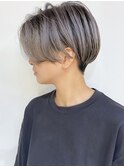 【松戸　ムラマツ】ショートボブ　ツーブロック　アッシュ