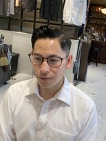 ルドローブラントオオサカ(LUDLOW BLUNT Osaka)&nbsp;【LUDLOW BLUNT】七三分け サイドパート フェードカット眼鏡男子