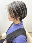 コントラストハイライト/ショートボブ