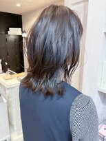 キャアリー(Caary)&nbsp;福山人気ラベンダーグレージュ顔まわりウルフレイヤー鎖骨ミディ