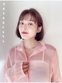 ワンカールボブ*前髪ありボブ*ナチュラルボブ*イメチェン*丸顔