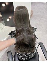 ノー バイ イオエ 西梅田(no. by ioe)&nbsp;ブリーチなしカラー/髪質改善/ミルクティーベージュ/小顔ヘア