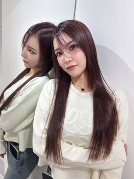 ヴィヴィー 福岡天神店(VIVIE) ワンカラーで出来る暖色カラー×縮毛矯正