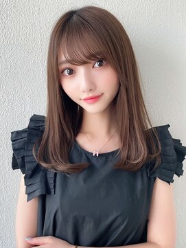 アフロート ディル(AFLOAT D'L) 大人可愛小顔前髪顔まわりカットふんわりワンカールストレート