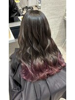 ロビン 反町横浜店(robin)&nbsp;チャコールグレー×ピンクラベンダーグラデーション反町美容室
