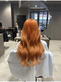 夏カラーオレンジ韓国ヘア