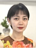 オン眉ぱっつんマッシュショート☆ショートボブ髪質改善