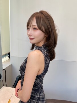 パルス ヨコハマ(PULSE yokohama) 横浜韓国ミディアムレイヤーハッシュカットブラウン