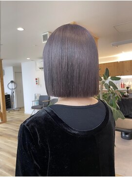 オアシス(oasis) 【oasisマミ】ラベンダーグレージュカラー/小顔切りっぱなしボブ