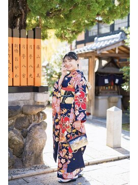 華かざり 京都 祇園四条 持込着付　振袖＋ヘアセット