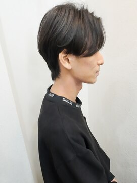 ムクヘアー(muk hair) 【大人メンズ】ニュアンスセンターパート×ナチュラルブラック