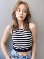 ジーナリア(Xena ria)&nbsp;姫カットレイヤー/くすみベージュ/ラベンダーミルクティー★49