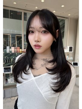 ミンクス渋谷スマートサロン(MINX shibuya smart salon) 柔らかい質感のレイヤーカット赤みを抑えるグレージュカラー