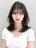 パルス ヨコハマ(PULSE yokohama)&nbsp;ミディアムレイヤー骨格補正カット顔まわりカット