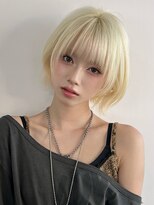 ピープスアンドスー 表参道 渋谷(Peeps&Suu.)&nbsp;レイヤーボブ ボブレイヤーカット ブロンド 渋谷表参道 学割U24