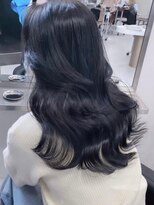 テンダー 川崎(TENDER) ba756_黒髪アッシュブリーチなし透明感艶髪ワンホンヘアレイヤー