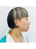 コントラストワイドバングボブ