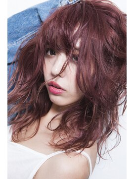 ミエル ヘア 新宿(miel hair) 〈mielhair新宿〉韓国　イルミナ　艶ピンクミディ