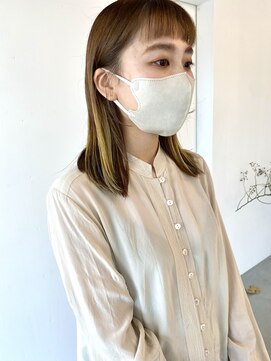 ヒュッゲ(hygge) オン眉　ポイントイエロー