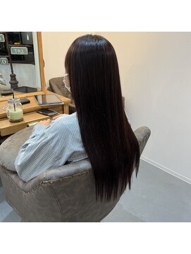 アンクル(ancre) 艶髪ストレート×ロング×アッシュブラウン×髪質改善【広島】