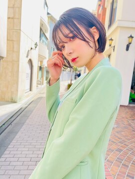 ロイジー(roijir) 表参道roijir シースルーバング ×ミニボブ