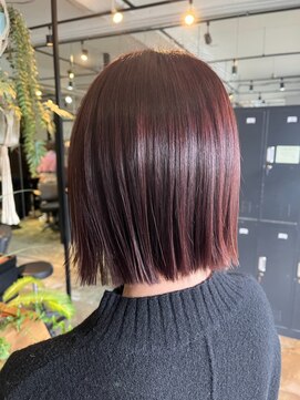 フェリア ファム 桃山台(FERIA fam) ロマンチックカラー/ピンクブラウン/切りっぱなしBOB