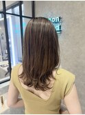 極細ハイライト×グレージュ