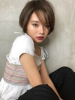 モニカ 横須賀中央店(Monica)&nbsp;デザインカラー/シルキーベージュ/グレージュカラー/斜めバング