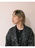 メンズウルフ ブリーチ ハイトーン ムラカラー