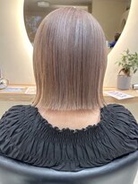 ヒビヲ(HIBIO)&nbsp;ミルクティーベージュダブルカラーハイトーンボブナチュラルボブ