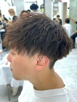 ビューブルー 亀戸錦糸町(VIEW BLUE)&nbsp;ツイストスパイラルパーマメンズマッシュ波巻きカルマパーマ眉毛