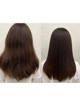 失敗知らずのオーダーメイド縮毛矯正！ストレート剤はハニンスオイル使用し、サラ艶なヘアに★
