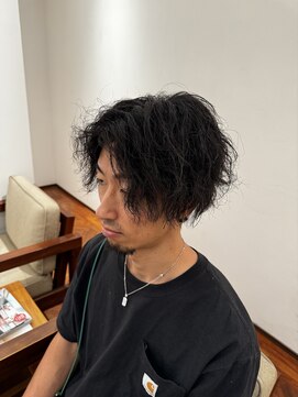 アンソル オブ リシェール(N'SOL of RICHAIR) ベリーショート/ダークアッシュ/ニュアンスパーマ/韓国マッシュ