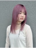 ピンクパープル / ハイトーンカラー / 外ハネボブ / 群馬