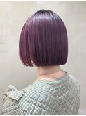 ボブ/ピンクベージュカラー/ブリーチ/ダブルカラー/下北沢