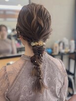 ヘアセット/お呼ばれヘア/結婚式/参列/編み下ろし/編み込み