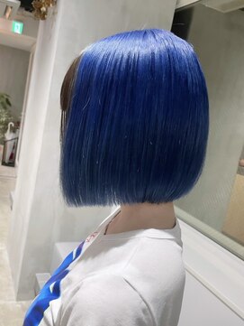 グロウ 渋谷(grow) ボブ×ブルーカラー