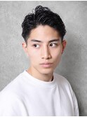 大人の2ブロック×パーマスタイル