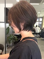 ビューエヒメ(VIEW EHIME)&nbsp;小顔カットショートボブ大人可愛いアッシュオリーブ