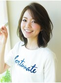 《AFLOATディル裕二朗》大人、ミセスの毛流れミディアムヘア