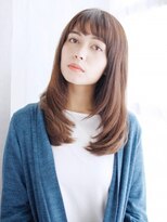 ヘアメイク ナル(hair make nalu)&nbsp;ショートバングのナチュラルストレートスタイル
