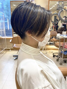 モリオ フロム ロンドン サッポロファクトリー店(morio FROM LONDON) 【morio】札幌ショート ハイライト×刈り上げハンサムショート