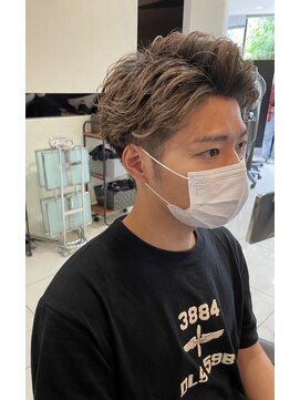 プライズ 池袋店(prize) リバースアップバングショート10代20代ブリーチカラー池袋 8076